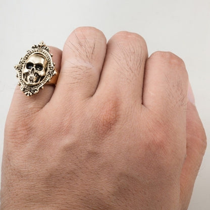 Fashion Punk Vintage Lace Mirror Skull Ring