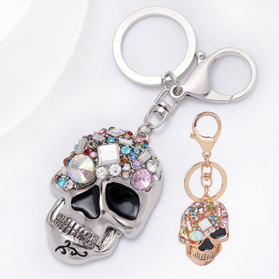 Crystal Skull Head Keychain Pendant Keyring