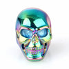 Stainless Steel Blue Gothic Skull Biker Ring