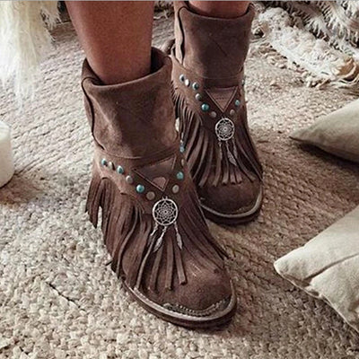 Native Indian Ankle Boots