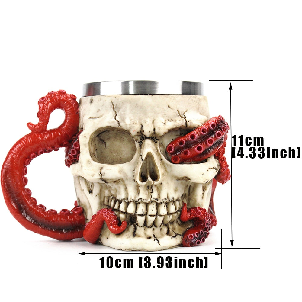 Skull Mug Octopus Cup 400ml