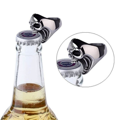 Smart Skull Head Shape Ring Bottle Opener Jewelry