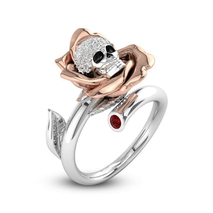 Skull And Rose Ring