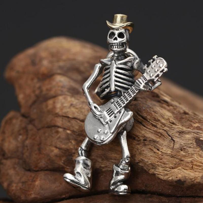 Rock Metal Music Skull Pendant Necklace