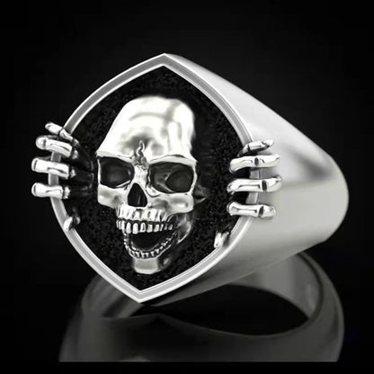 Badass Skull Get Out Ring