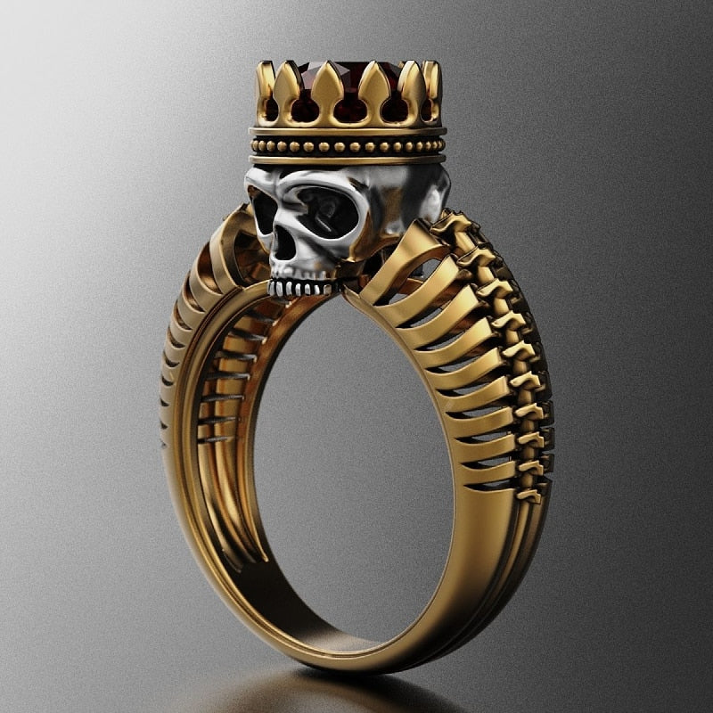 King Skull Ring US Size