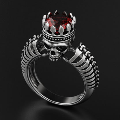 King Skull Ring US Size