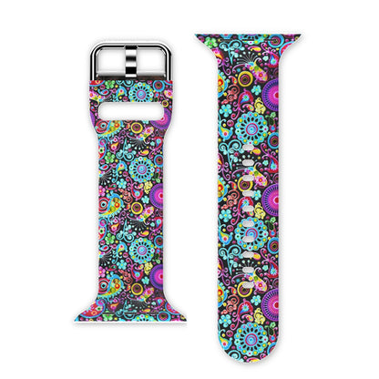 Colorful skull Print Strap for Apple Watch