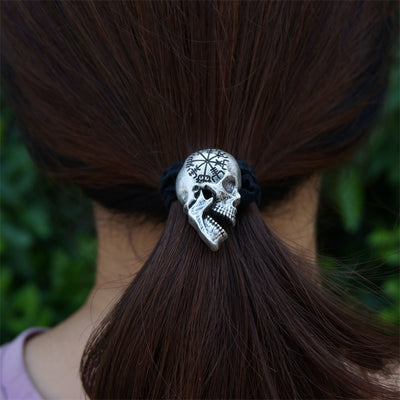 Norse Viking Skull Hair Tie Hair Band