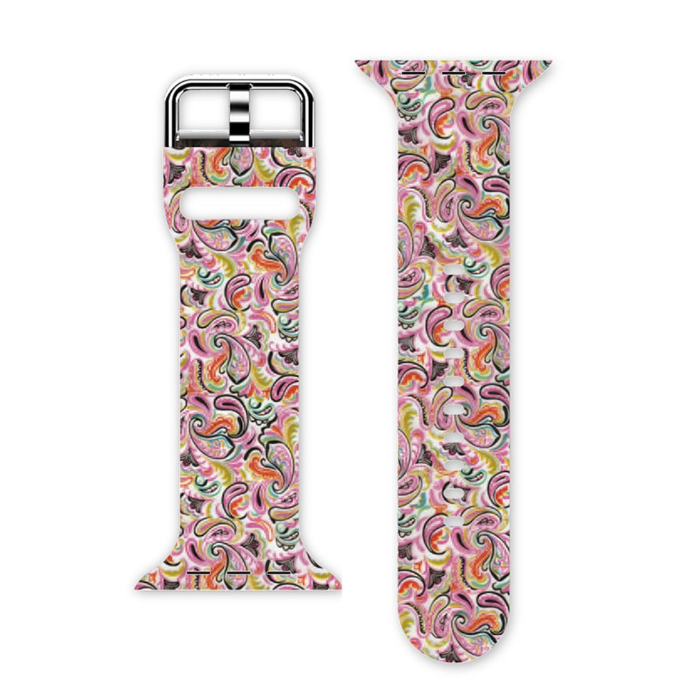 Colorful skull Print Strap for Apple Watch