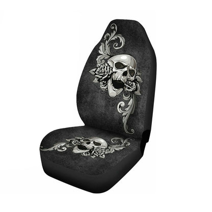 Skull Print Front Car Seat Cover