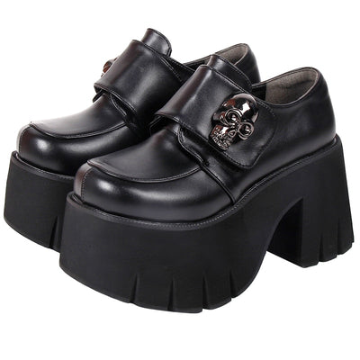 Badass Skull High Heels Wedges Pumps