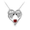 Skull Heart Love Couple Necklace