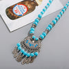 Native Indian Turquoise Feather Choker Necklace