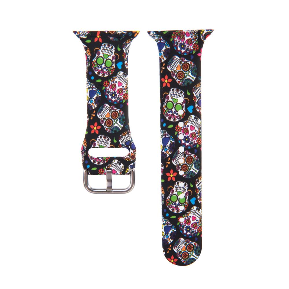 Colorful skull Print Strap for Apple Watch