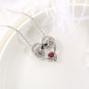 Skull Heart Love Couple Necklace