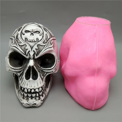 Silicone Mold 3D Skull Gypsum Chocolate Candle Soap