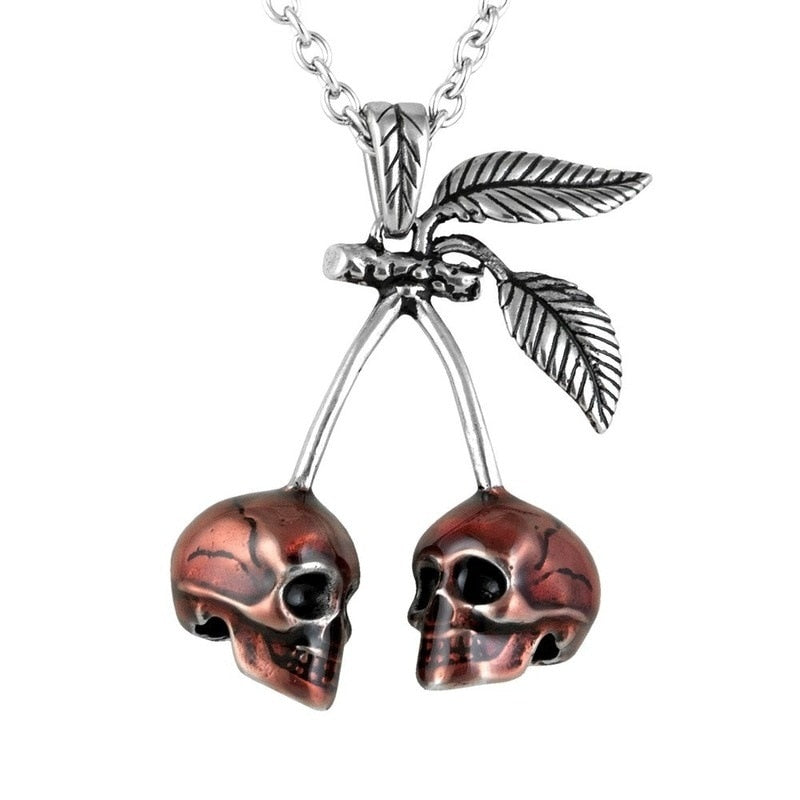 Cherry Skull Necklace