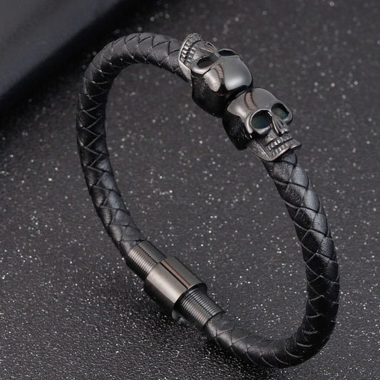 Black Gothic Skull Bracelet