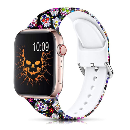 Colorful skull Print Strap for Apple Watch