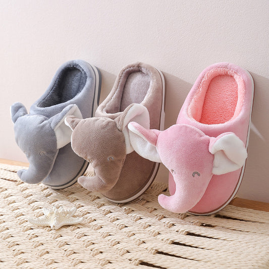 Fluffy Furry Elephant home Slippers Adult