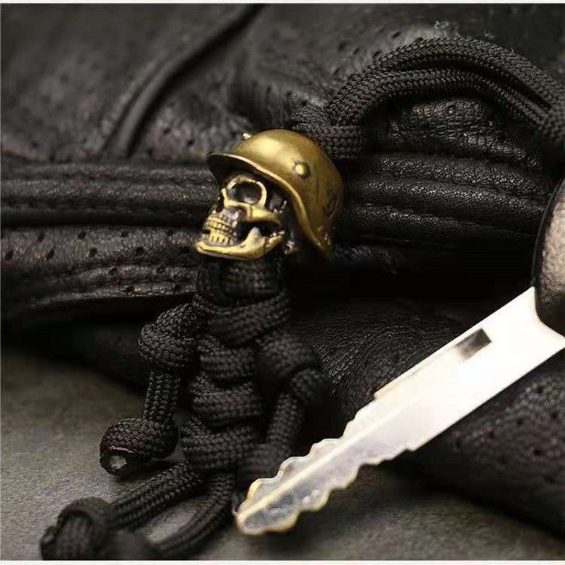 Skull Head Keychain Biker helmet