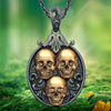 Triple Skull No Evil Necklace