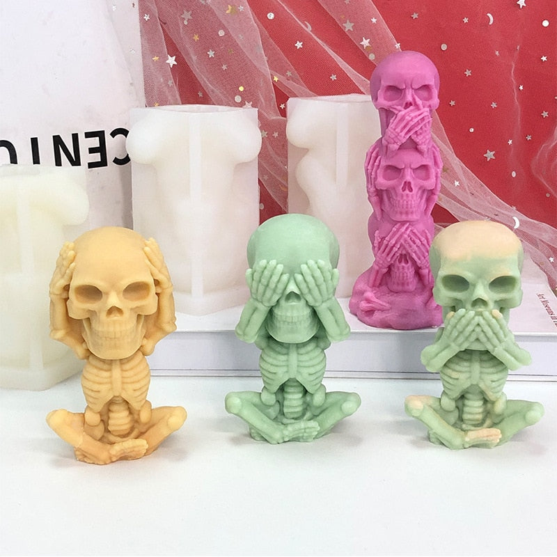 Skull Silicone Candle Mold Home Decor