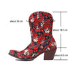 Western Boots Skull For Women Ankle Short Boots