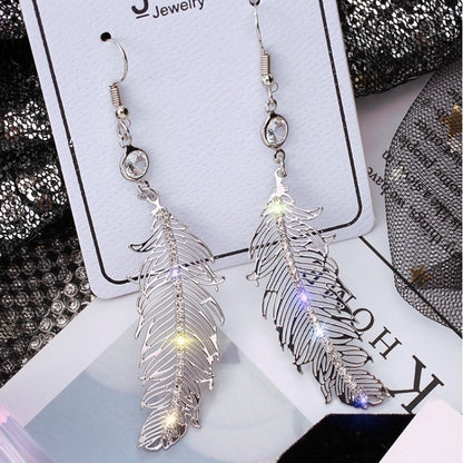 Native Fashion Feather Earrings Stainless Steel