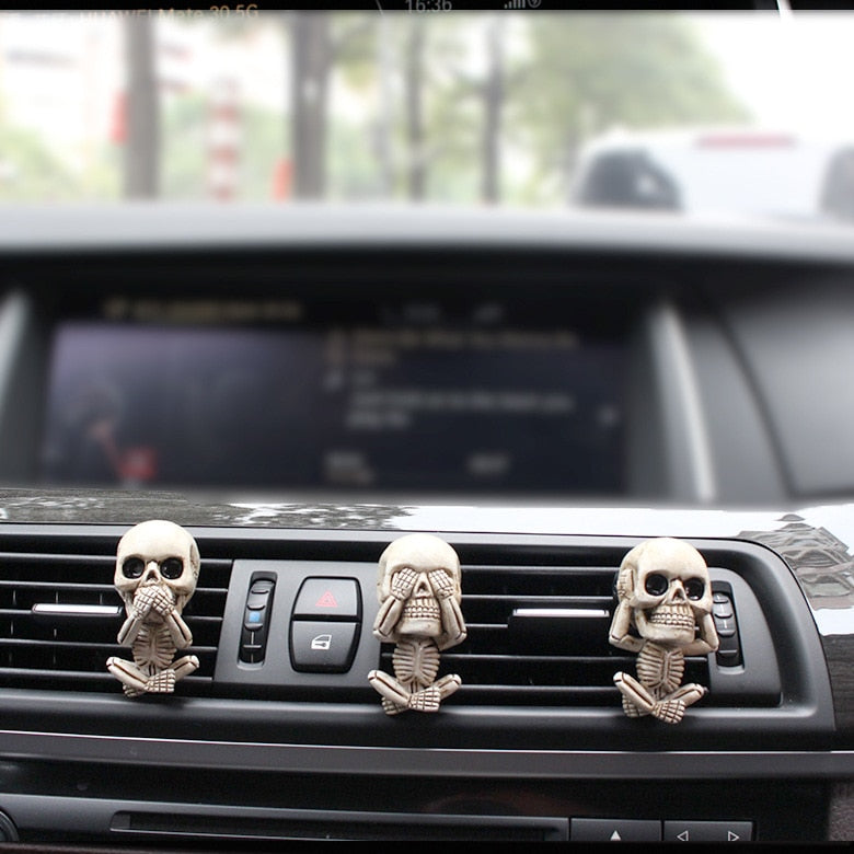 skull hear no evil speak no evil see no evil car accessories