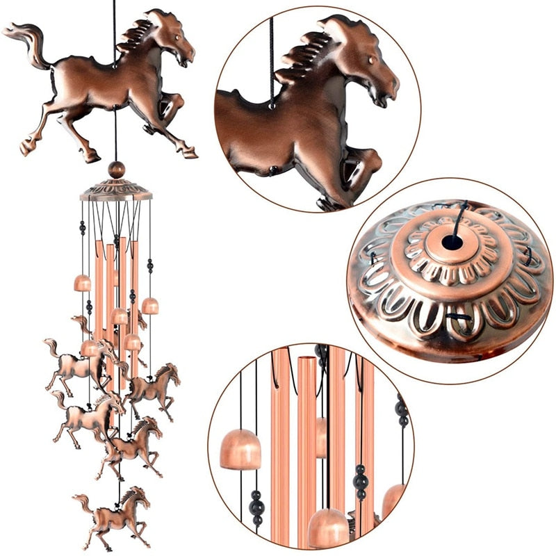 Native Horse Wind Chimes Decoration