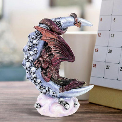 Dragon Figurines Skull Moon Style Dragon Statue