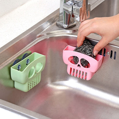 Skull Sponge Holder Drain Rack for Kitchen