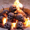 Skull Ornament Fireplace Burning Firepit