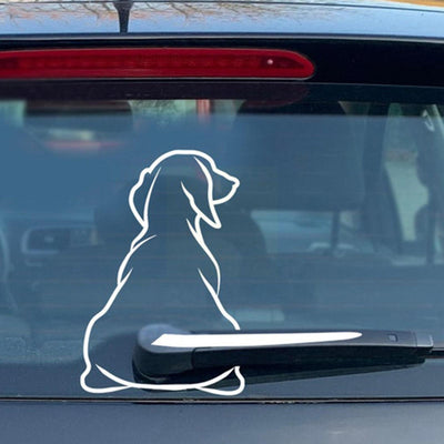 Funny Dog Moving Tail Car Sticker Window
