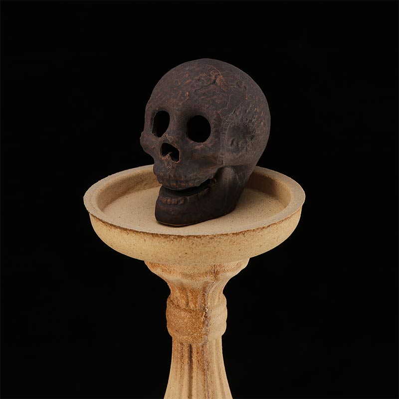 Skull Ornament Fireplace Burning Firepit