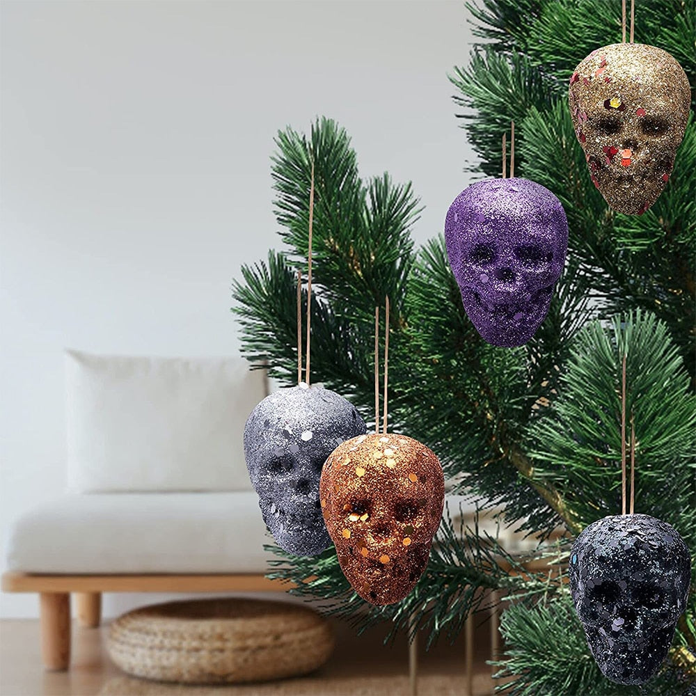 30 Items Skull Colorful Mini Hanging Decoration Party