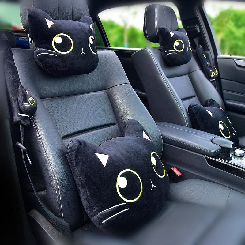 Neck Pillow Cartoon Cat Cushion Cat Seatbelt