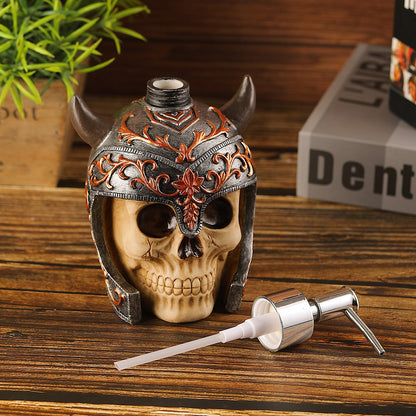 Flower Skull Soap Dispenser Bottle Lotion Shampoo Container