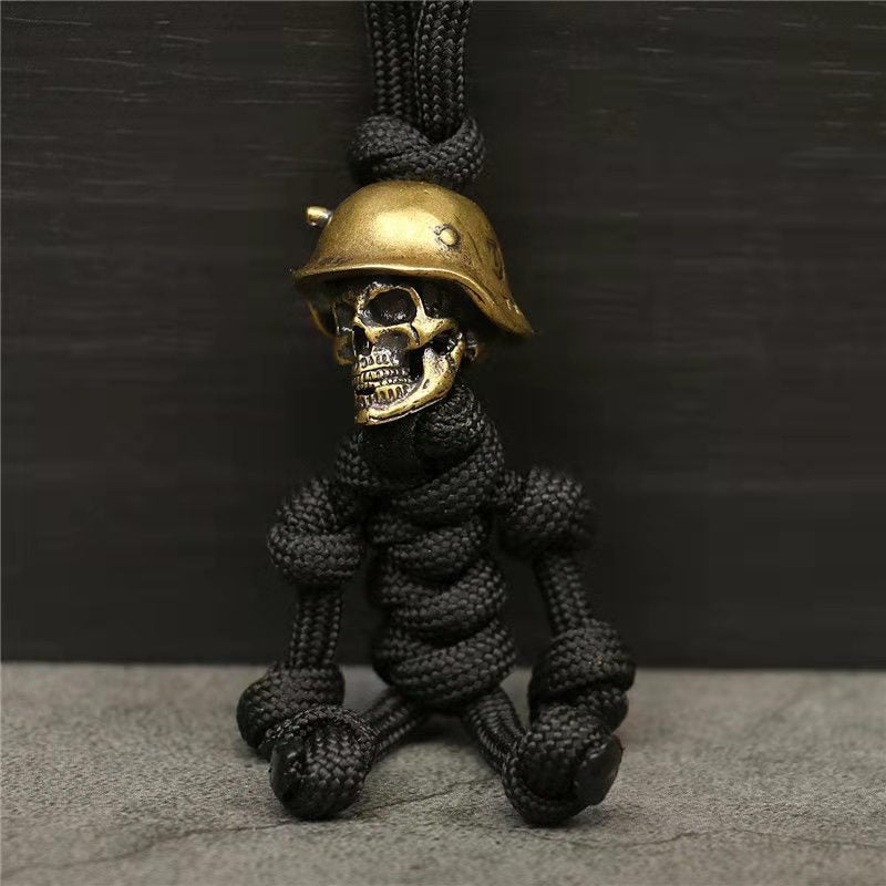 Skull Head Keychain Biker helmet