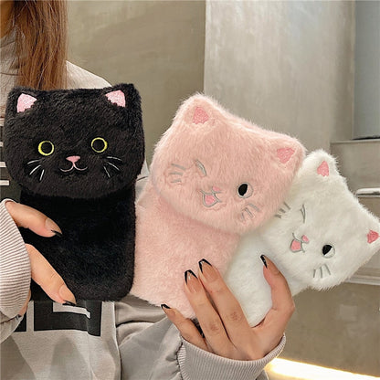 Cat Warm Plush Soft Phone Case