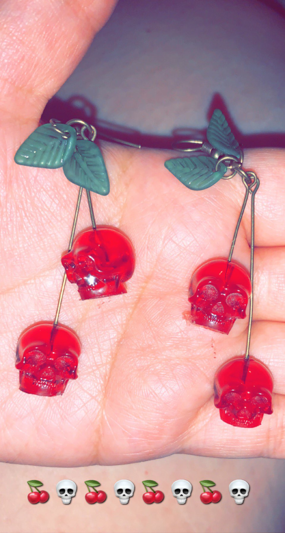 Skull Cherry Earrings