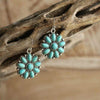 Native Indian Flower Turquoise Earrings