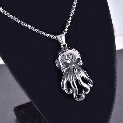 Octopus Skull Pendant Necklace