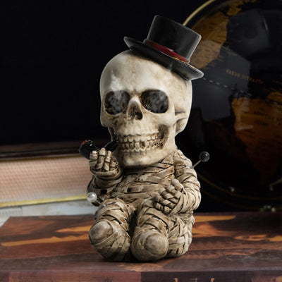 Skull Mummy Resin Statue Skull