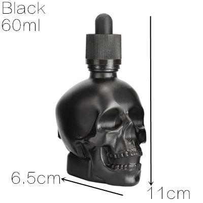 Skull Bottle Bitter Liquid Frosted Black Skull Shape