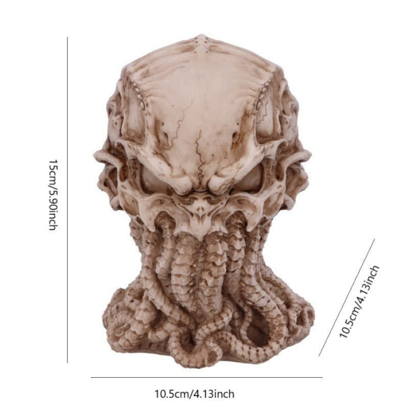 Mythical Statues Resin Skull Octopus Home Decoration