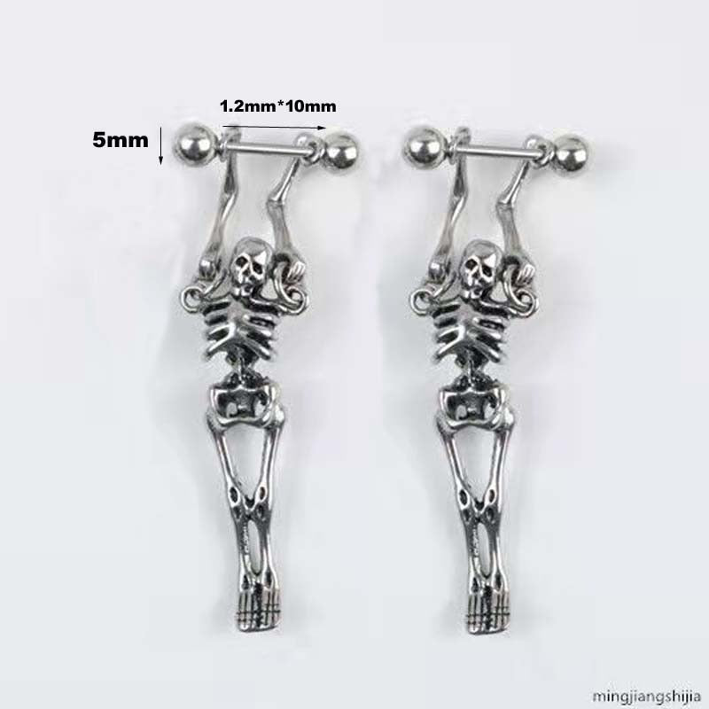 Skull Skeleton Lip Piercing