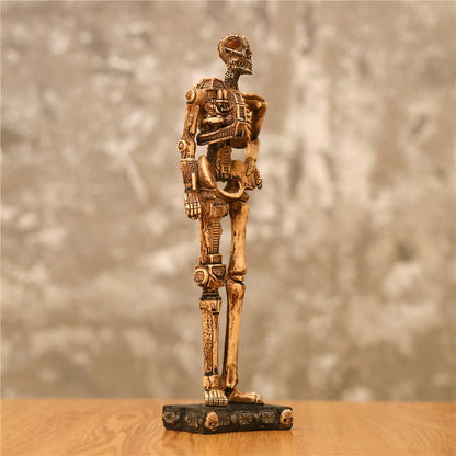 Creative Robot Mechanical Skull Resin Statue